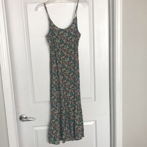 Velvet torch floral midi slip dress